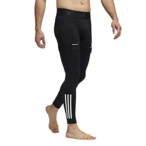 adidas Mens Hockey Baselayer Tights with Cup GQ9502 Black adiHockey Pants - Picture 2 of 5